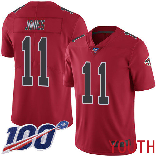 Atlanta Falcons Limited Red Youth Julio Jones Jersey NFL Football #11 100th Season Rush Vapor Untouchable